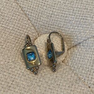 Elegant Silver and Blue Earrings